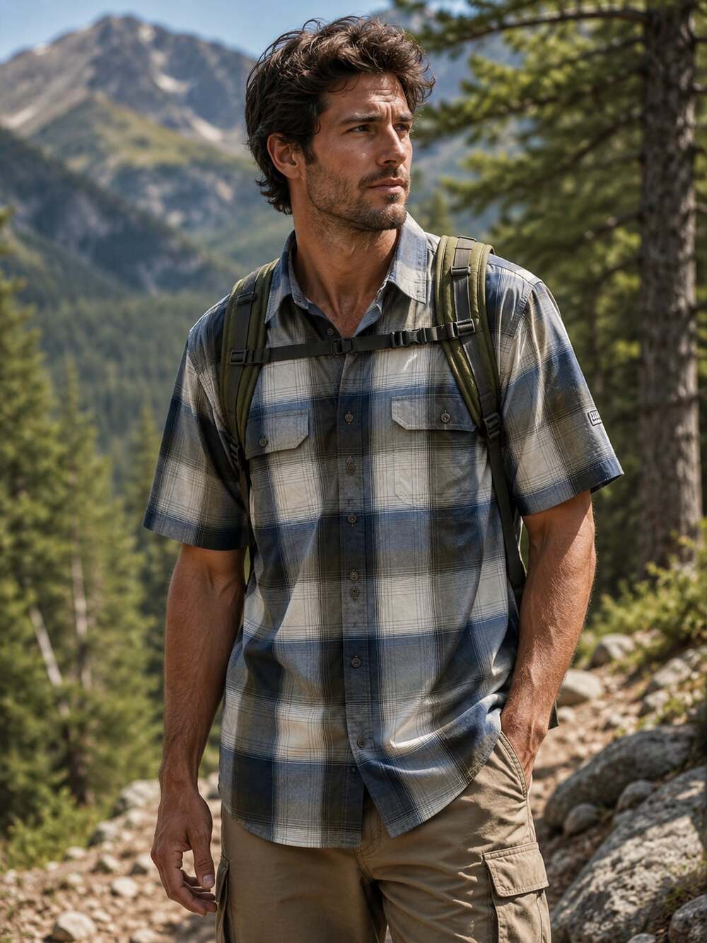 KÜHL Men’s XL Plaid Hiking Shirt Outdoor Camp Trail Gorpcore